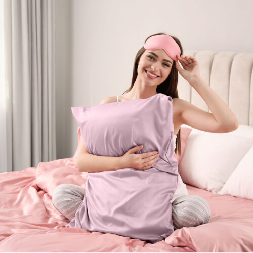 Royal Comfort Dual-Sided Pure Mulberry Silk Pillowcase Pillow Cover Case Lilac - Image 5