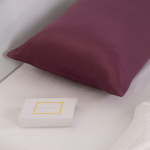 Royal Comfort Dual-Sided Pure Mulberry Silk Pillowcase Pillow Cover Malaga Wine - Image 3