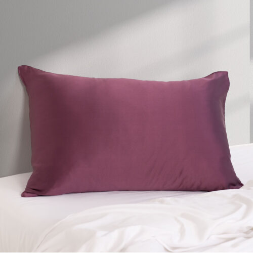 Royal Comfort Dual-Sided Pure Mulberry Silk Pillowcase Pillow Cover Malaga Wine - Image 4