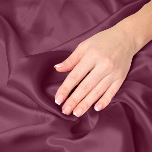 Royal Comfort Dual-Sided Pure Mulberry Silk Pillowcase Pillow Cover Malaga Wine - Image 7