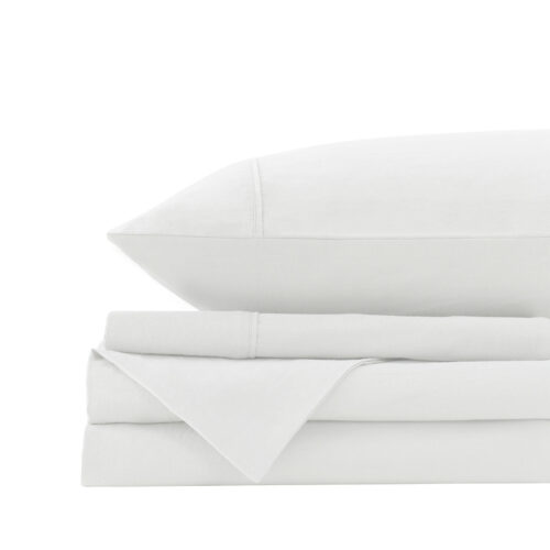 Royal Comfort Vintage Washed 100% Cotton Sheet Set King White - Image 6
