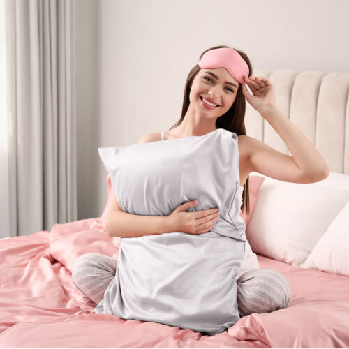 Royal Comfort Dual-Sided Pure Mulberry Silk Pillowcase Pillow Cover Case Silver - Image 5