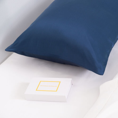 Royal Comfort Dual-Sided Pure Mulberry Silk Pillowcase Pillow Cover Case Navy - Image 3