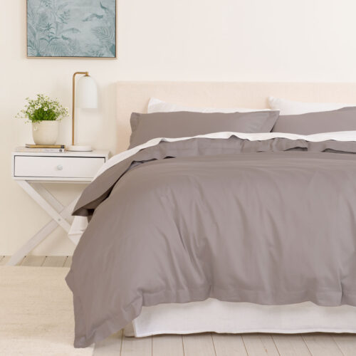 Royal Comfort Balmain 1000TC Bamboo Cotton Quilt Cover Set Dove KING
