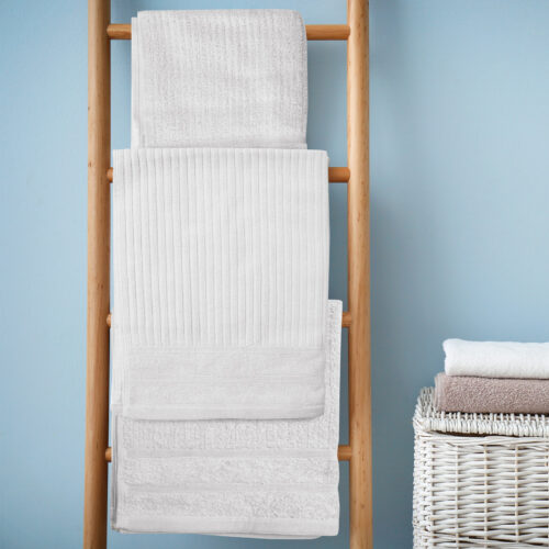 Royal Comfort Eden Egyptian Cotton 600GSM 8-Piece Towels Set Bath Pack White - Image 3