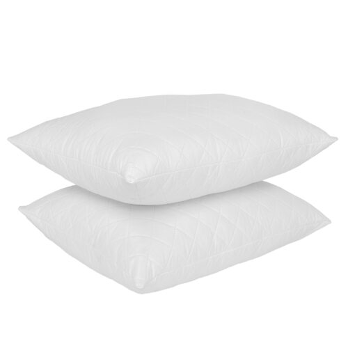 Royal Comfort Twin Pack Luxury Bamboo Quilted Pillows Medium Firm Pillow Set - Image 2
