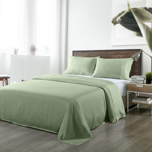 Royal Comfort Blended Bamboo Sheet Set Sage Green Queen