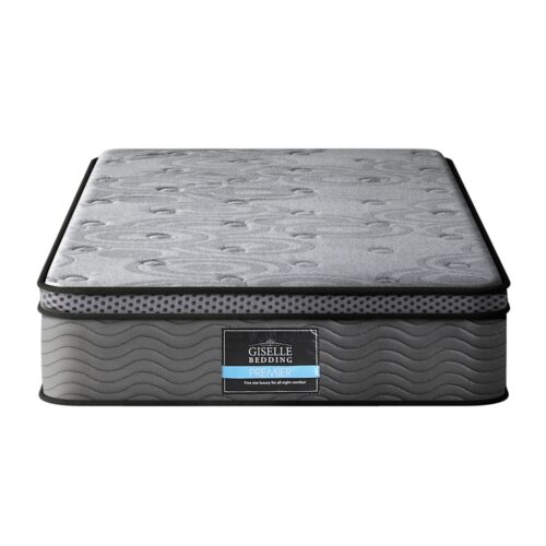 Giselle Bedding Mattress Bed Pocket Spring 26cm Single Euro Top Medium Firm Foam