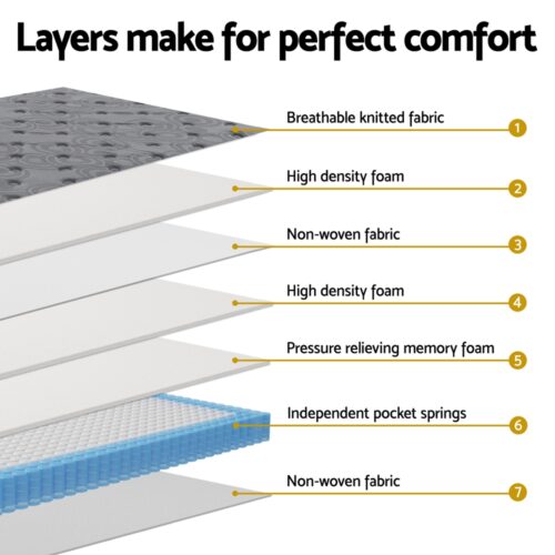 26cm Mattress Bed Giselle King - Image 5