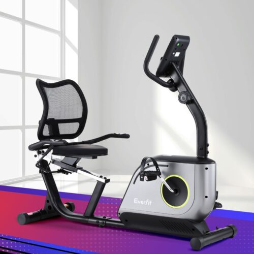 Everfit Recumbent Exercise Bike Magnetic Cycling Mesh Chair 120kg Loading - Image 7