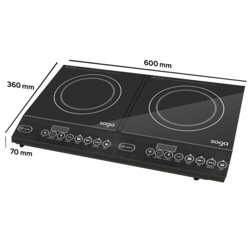 2x Cooktop Portable Induction LED Electric Double Duo Hot Plate Burners Cooktop Stove - Image 2