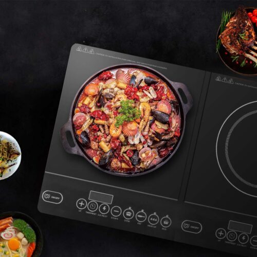 2x Cooktop Portable Induction LED Electric Double Duo Hot Plate Burners Cooktop Stove - Image 6