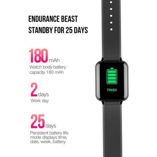 Waterproof Fitness Smart Wrist Watch Heart Rate Monitor Tracker White - Image 4