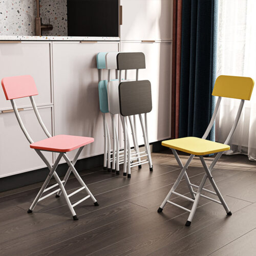 White Folding Chair Space Saving Lightweight Portable Seat Decor Set of 2 - Image 6