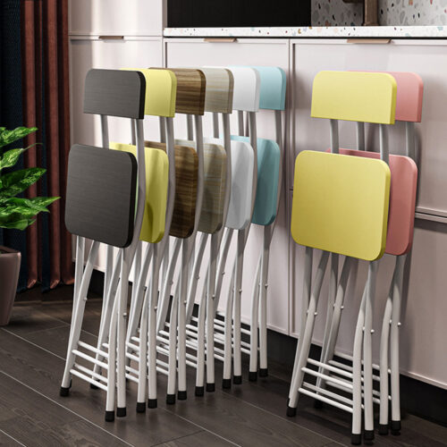 White Maple Folding Chair Space Saving Lightweight Portable Seat Decor Set of 2 - Image 9