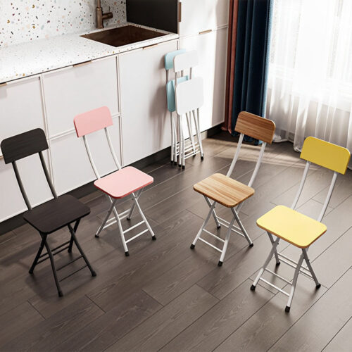 White Maple Folding Chair Space Saving Lightweight Portable Seat Decor Set of 2 - Image 10