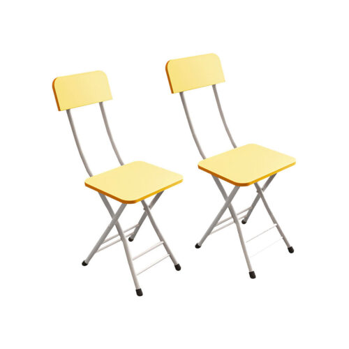 Yellow Folding Chair Space Saving Lightweight Portable Seat Decor