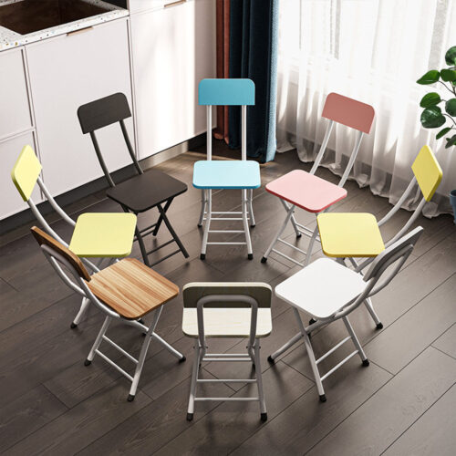 Yellow Folding Chair Space Saving Lightweight Portable Seat Decor - Image 2