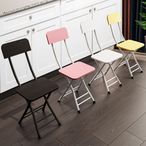 Yellow Folding Chair Space Saving Lightweight Portable Seat Decor - Image 5