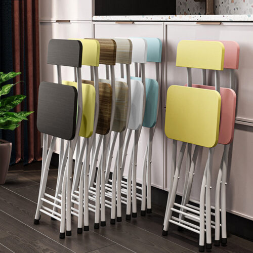 Yellow Folding Chair Space Saving Lightweight Portable Seat Decor - Image 9