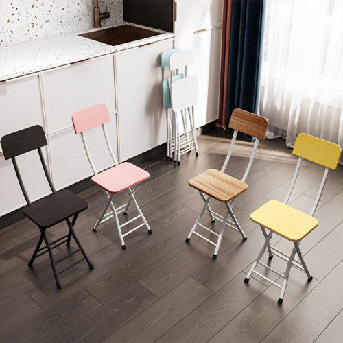 Yellow Folding Chair Space Saving Lightweight Portable Seat Decor - Image 10
