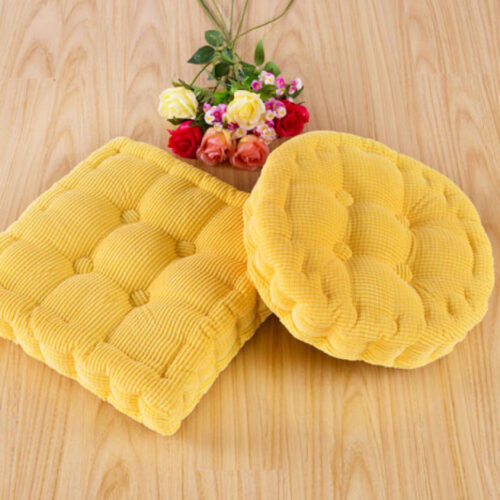 Yellow Square Cushion Soft Leaning Plush Backrest Throw Seat Pillow Decor - Image 3