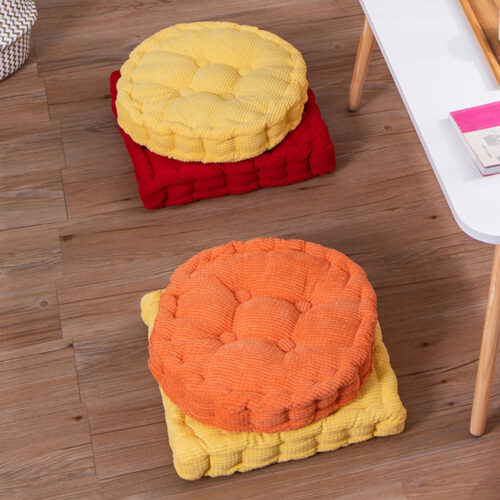 Yellow Square Cushion Soft Leaning Plush Backrest Throw Seat Pillow Decor - Image 5