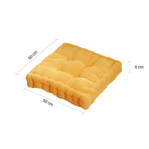 Yellow Square Cushion Soft Leaning Plush Backrest Throw Seat Pillow Decor - Image 8