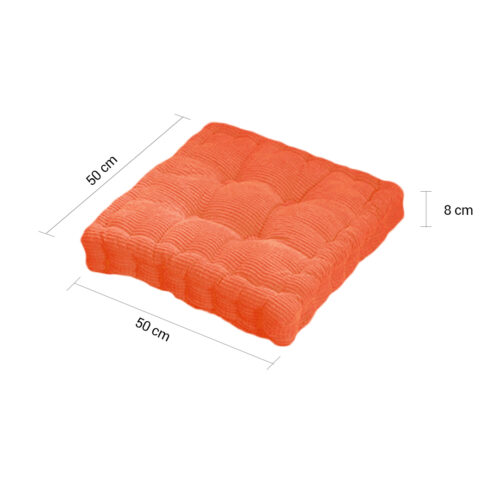 Orange Square Cushion Soft Leaning Plush Backrest Throw Seat Pillow Decor - Image 4