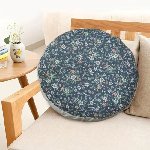 45cm Blue Premium Polyester Cotton Cushion with EPP Particle Insert for Enhanced Comfort - Image 3