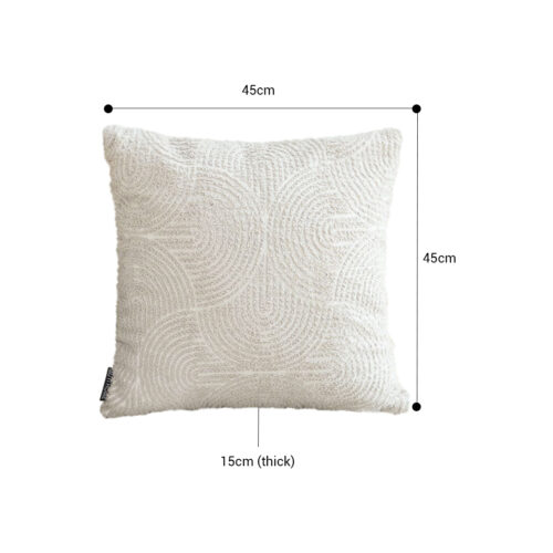 50cm Gray Pillow Basic Square Geometric Plush Solid Decorative Covers Throw Pillow - Image 2