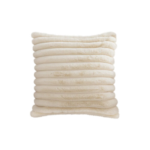 45cm Fur Faux Rabbit Soft Decorative Covers Pack Cover Plush Off White Throw Pillow