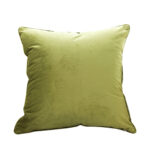 45cm Subtle Fluorescent Green Foliage Velvet Square Throw Pillow