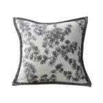 45cm Throw Pillow Off White Wide Border with Branch Pine Needle Pattern Decor