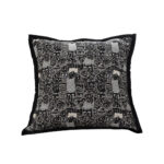 45cm Throw Pillow Black Cat Paradise Wide Border Decorative Cushion for Living Room