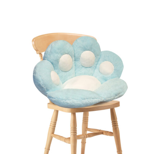 70cm Mint Blue Paw Shape Cushion Warm Lazy Sofa Decorative Pillow Backseat Plush Mat Decor