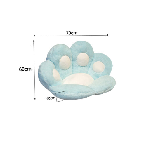 70cm Mint Blue Paw Shape Cushion Warm Lazy Sofa Decorative Pillow Backseat Plush Mat Decor - Image 5