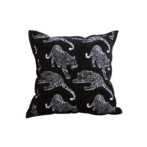 45cm Throw Pillow Black Leopard Light Luxury Decorative Cushion for Living Room