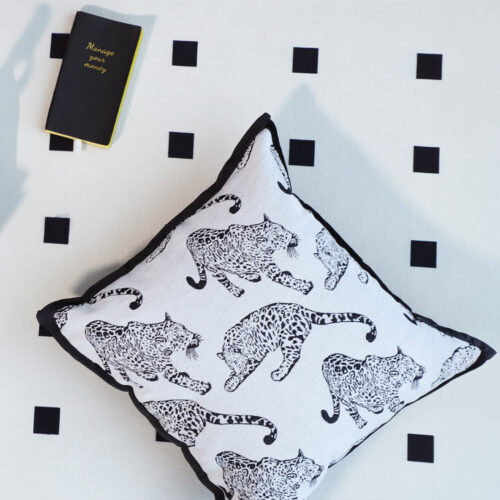45cm Throw Pillow White Black Leopard Light Luxury Decorative Cushion for Living Room - Image 4