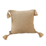 50CM Light Brown Pillow with Tassel Accents Rizzy Transitional Cover Throw Pillow