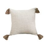 50cm Beige Pillow Textured Throw Cover Luxurious Rib Knit Ribbed Cotton Throw Pillow