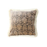 45cm Wabi-sabi Floral Cover Vintage Dark Floral Tassel Square Throw Pillow