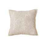 45cm Elegant Palm Leaf Texture Jacquard Square Throw Pillow
