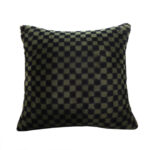 45cm Urban Light Luxury Pillow Dark Night Green Checkered Square Throw Pillow