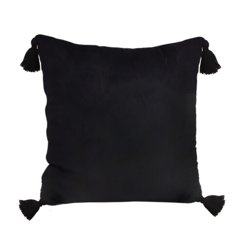 45X Black Vintage Butterfly Pillow Tassel Velvet Square Throw Pillow