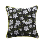 45cm Subtle Foliage Green Pillow Subtle Orchid Blossom Square Throw Pillow
