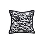 45cm Black White Luxury Cushion Light Mottled Texture Decorative Square Pillow Living Room