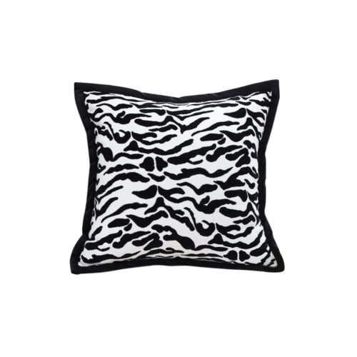 45cm Black White Luxury Cushion Light Mottled Texture Decorative Square Pillow Living Room