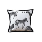 45cm Black White Light Luxury Zebra Cushion Decorative Square Pillow Living Room