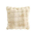 50cm Throw Pillow Light Camel Color with Rabbit Square Cushion for Living Room Decor